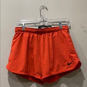 Orange Nike Track Shorts